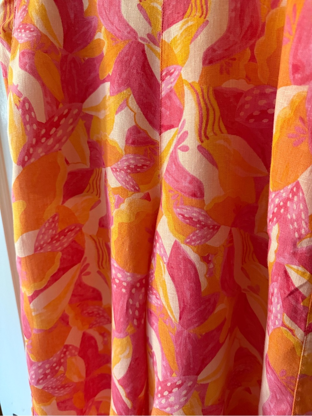 Cynthia Rowley Linen Cropped Floral Vacation Beach Pants - Picture 5 of 9